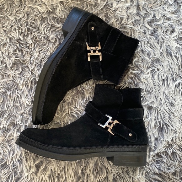 Cesare Paciotti Suede Black Boots Size 6.5